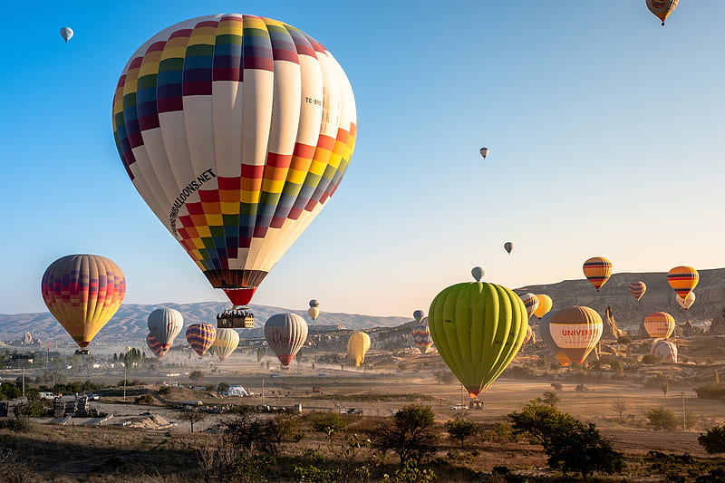 Dawn, Sunrise, Cappadocia, Vehicles, Hot Air Balloon, HD wallpaper