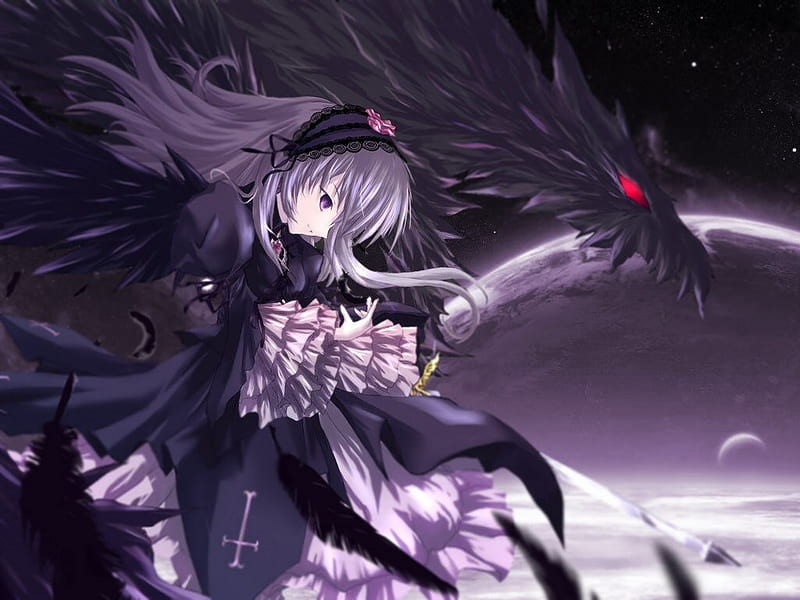 Suigintou, cool, girl, snow, anime, HD wallpaper | Peakpx