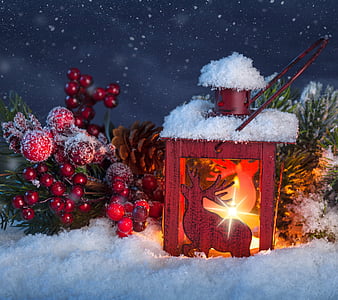 Christmas background, pretty, lantern, window, christmas, decoration