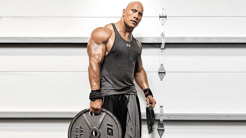 Dwayne Johnson, workout, Training, musculature, American actor, HD wallpaper