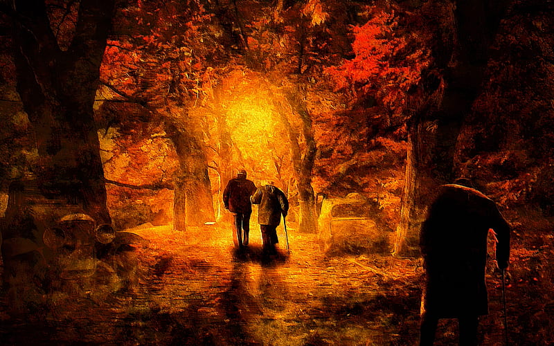 Autumn Of Life Painting, autumn, , artist, artwork, digital-art, HD wallpaper