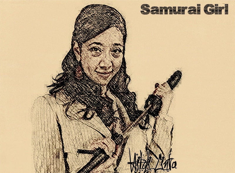 samurai girl models, samurai, katana sword, bushido, ninja, HD wallpaper