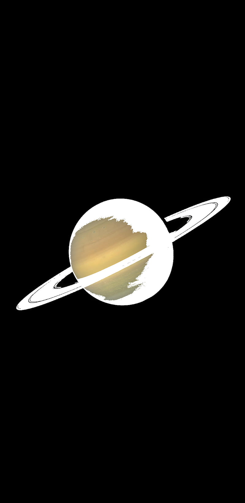 Saturn, black, white, HD phone wallpaper