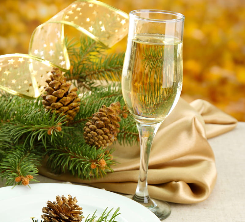 New Year, christmas, wine, happy new year, xmas, glass, merry christmas, magic christmas, champagne, HD wallpaper