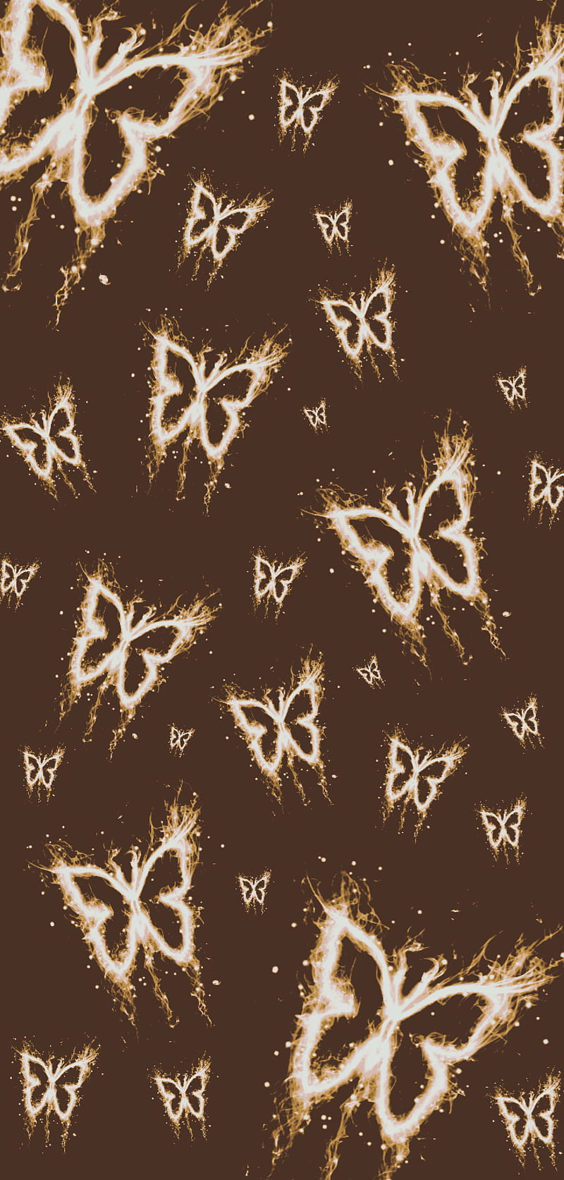 Coffee Stained, brown, butterflies, butterfly, coffee stain, cream, creme, stain, HD phone wallpaper
