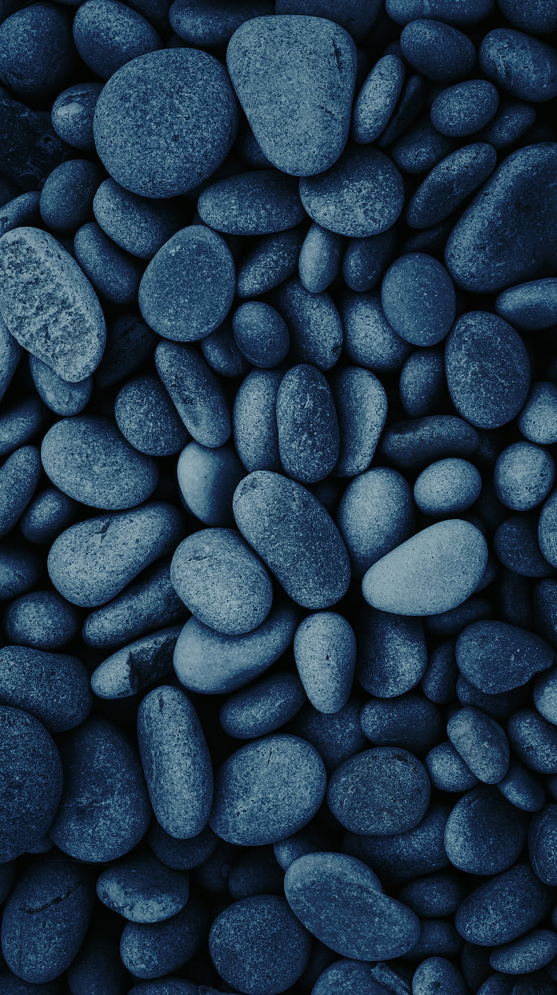 Blue Pebble Stones , calm, nature, pebbles, graphy, rocks, HD phone wallpaper