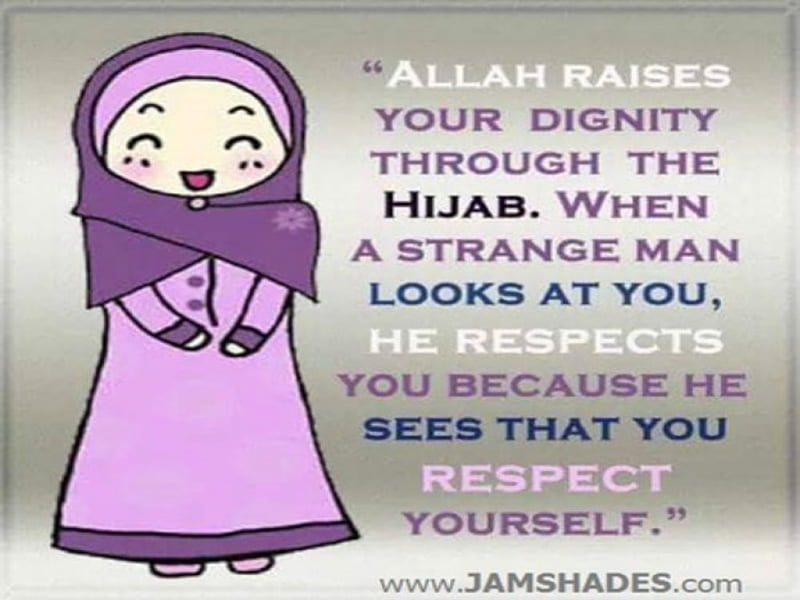 Hijab is Good, girl, love, hijab, God, parda, allah, lady, HD wallpaper