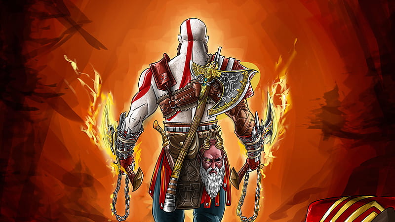 God Of War 4 Digital Art , kratos, god-of-war-4, god-of-war, games, ps-games, HD wallpaper