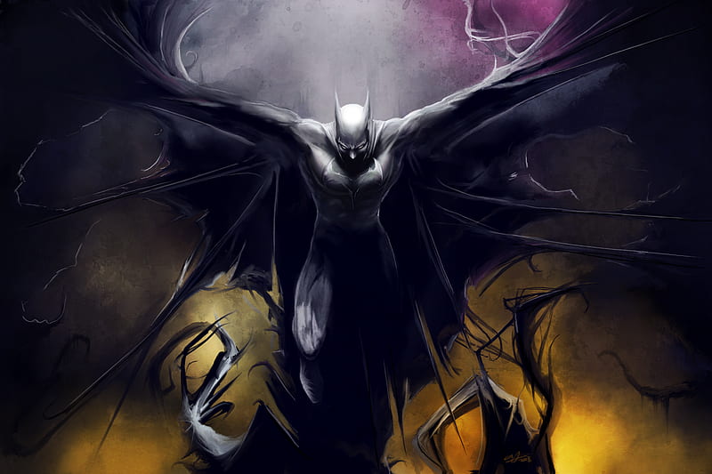 Batman Paint Art, batman, superheroes, behance, artwork, digital-art, HD wallpaper