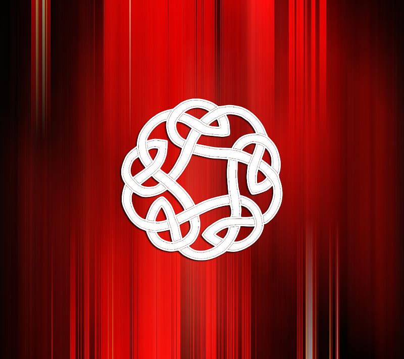 Red Celtic Knot, abstract, cool, new, HD wallpaper