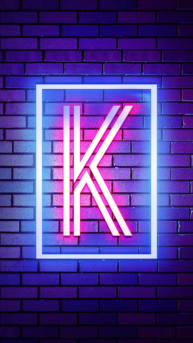 K Neon, K Alphabet, Neon Alphabet, Neon K, HD phone wallpaper
