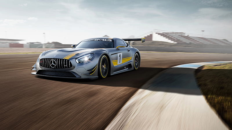 Car Mercedes-Benz Mercedes-Benz AMG GT3 Race Silver Car Cars, HD wallpaper