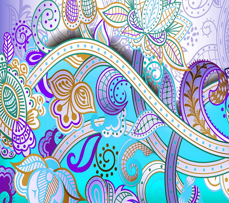 Paisley Pattern, abstract, colorful, HD wallpaper