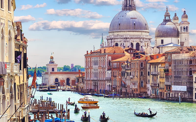 Venice, Summer, travel, Italy, Europe, panorama, canal, HD wallpaper