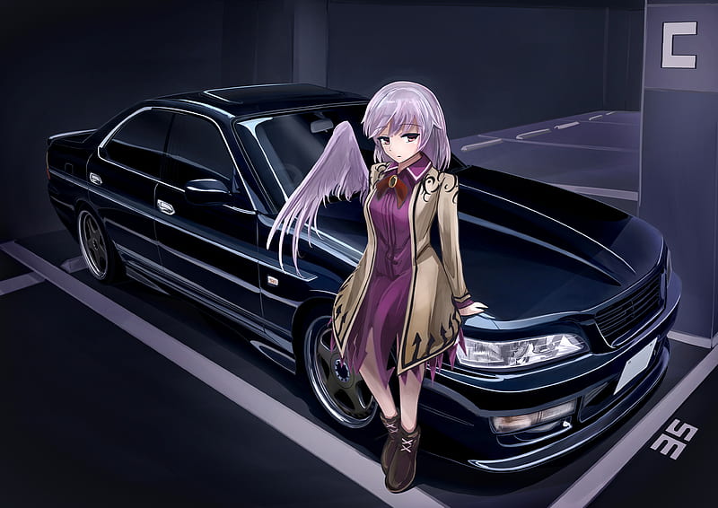 Anime, Touhou, Car, Sagume Kishin, HD wallpaper