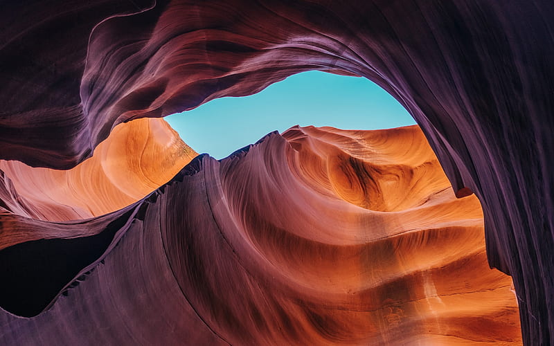 Lower Antelope, orange rocks, cave, Canyon, USA, United States, HD wallpaper