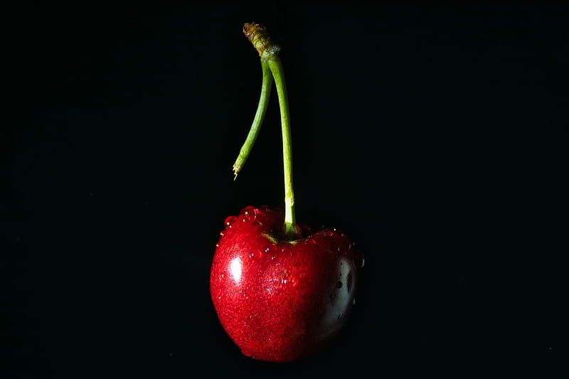 cherry, drops, red, fruit, HD wallpaper
