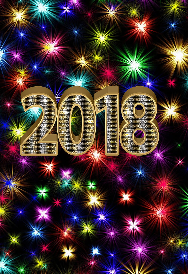 Happy New Year, 2018, HD phone wallpaper