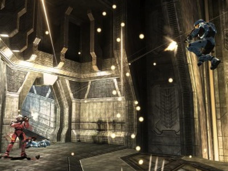 Halo 3 Guardian Fight, red, halo, vs, fight, guardian, 3, blue, HD wallpaper
