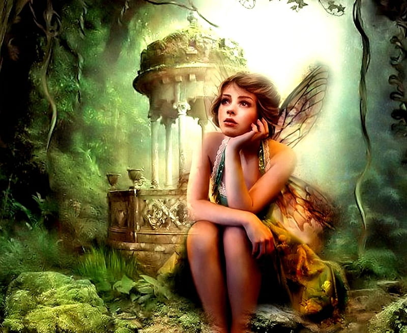 Sweet Fairy, Fairy, Art, Fantasy, sweet, HD wallpaper | Peakpx