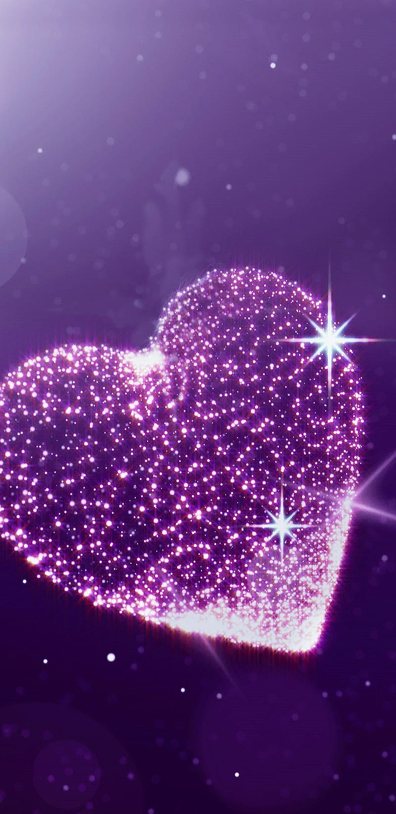 Sparkle Heart P, bonito, girly, glitter, love, pretty, purple, HD phone wallpaper
