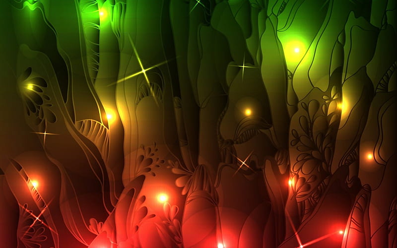 Lights, red, green, texture, abstract, light, HD wallpaper | Peakpx