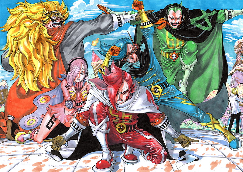 One Piece, Ichiji Vinsmoke , Judge Vinsmoke , Niji Vinsmoke , Reiju Vinsmoke , Sanji (One Piece) , Yonji Vinsmoke, HD wallpaper