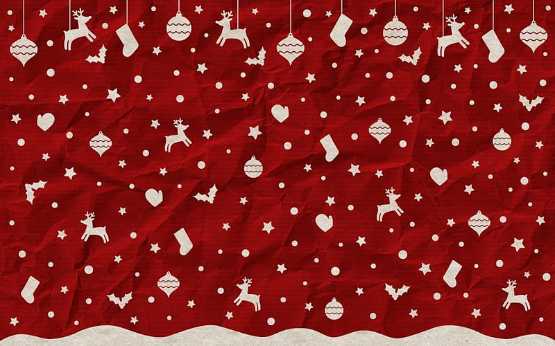 Christmas texture, pattern, red, craciun, christmas, texture, paper, white, HD wallpaper