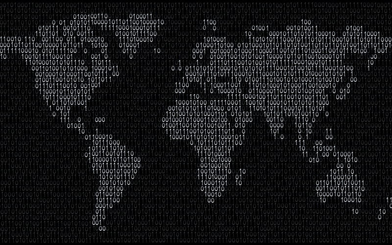 World Map, binary code, art, creative, gray backgrounds, HD wallpaper