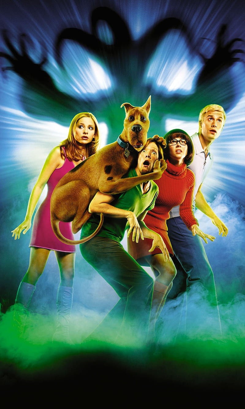 Scooby-Doo, art, dog, fantasy, funny, ghost, laugh, light, scary, HD phone wallpaper