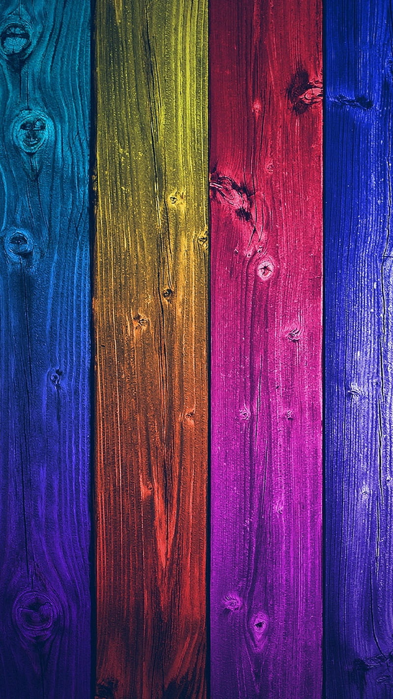 Wooden, wood, colorful wood, outdoors, paint, fence, shabby chic, HD phone wallpaper