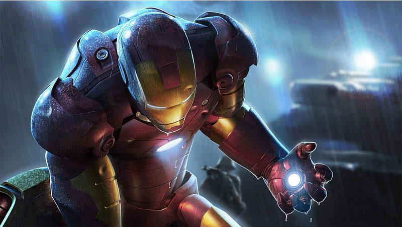 Iron Man in the Rain, HD wallpaper | Peakpx