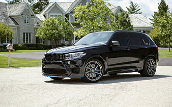 BMW X5M, IND, tuning X5, black X5, SUV, 2016, black BMW, HD wallpaper