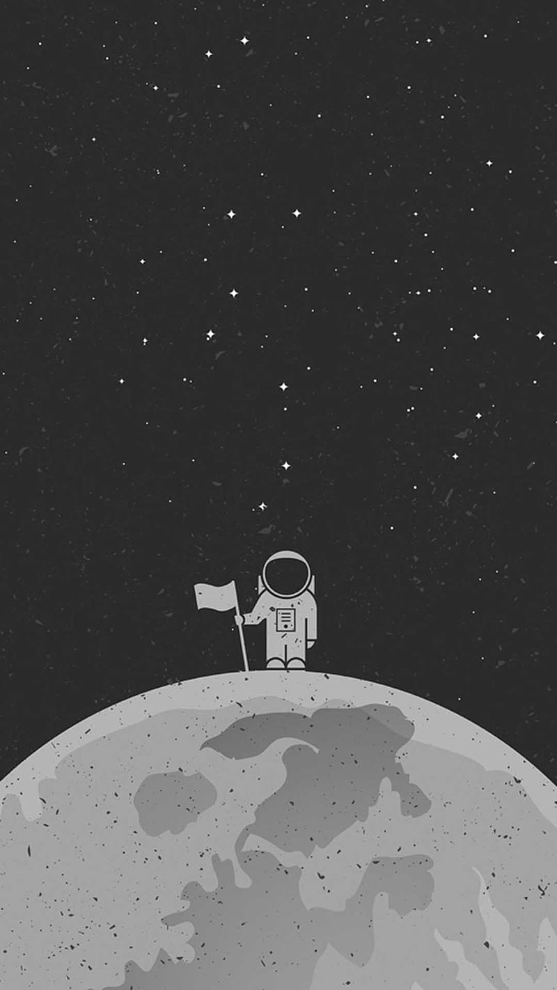 astronaut, moon, HD phone wallpaper