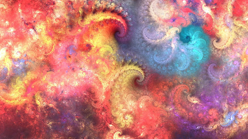Fractal Background Multicolored Pattern Abstract, HD wallpaper