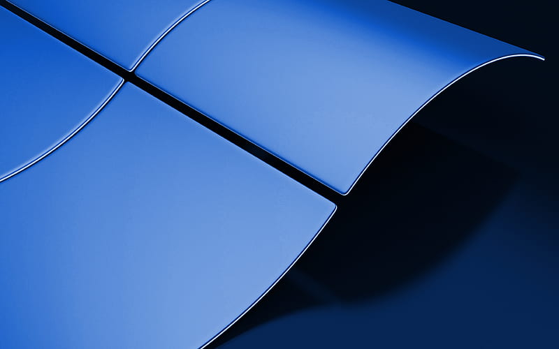 Blue Windows logo, 3D logo, Windows, blue Windows , creative 3D art, Windows logo, HD wallpaper