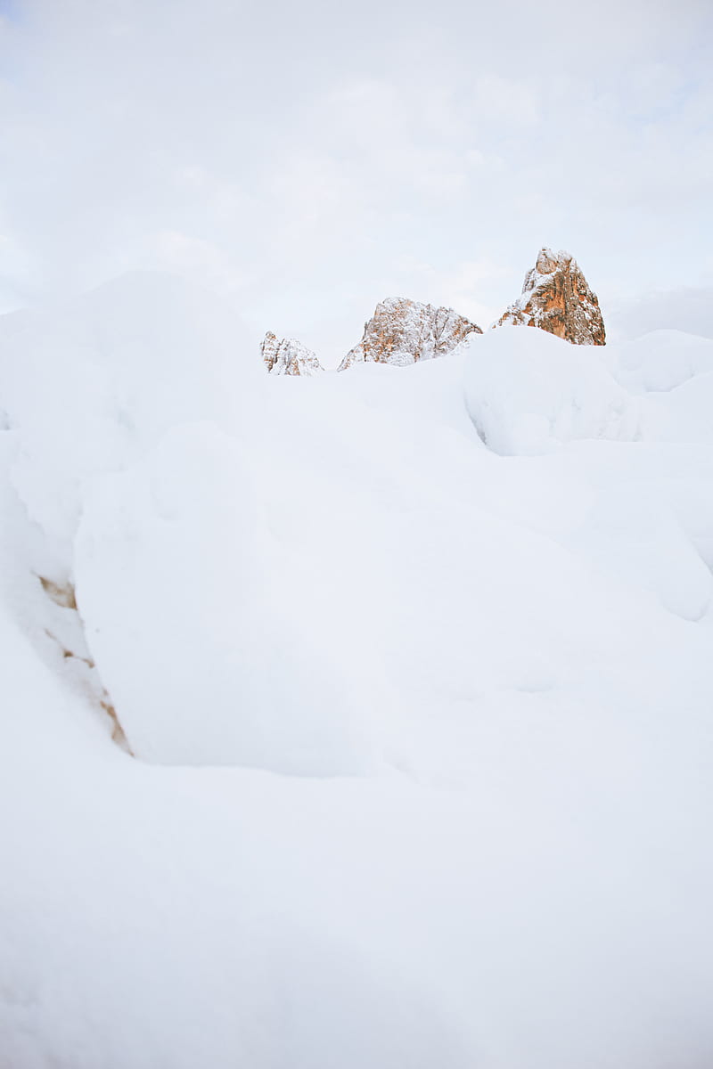 Of Snow Covered Rock Formation, HD phone wallpaper