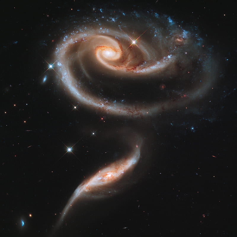 Arp 273, stars, space, andromeda galaxy, milky way, ugc 1810, galaxies, HD wallpaper