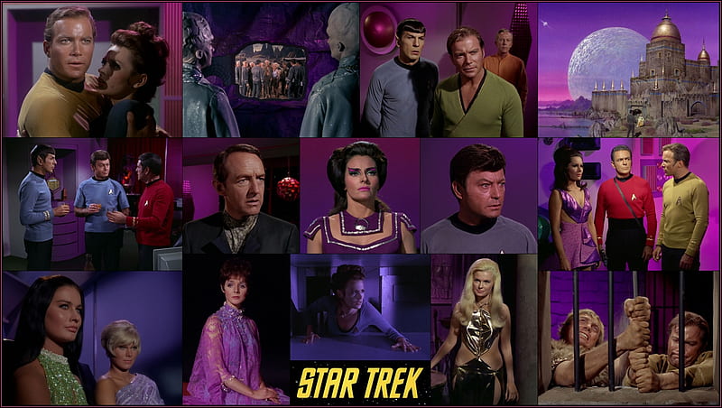 Purple and Violet Trek Version Two, McCoy, Scotty, Gem, Spock, Kirk, Talosians, Castle, Star Trek, The Original Star Trek, Pike, Losira, HD wallpaper