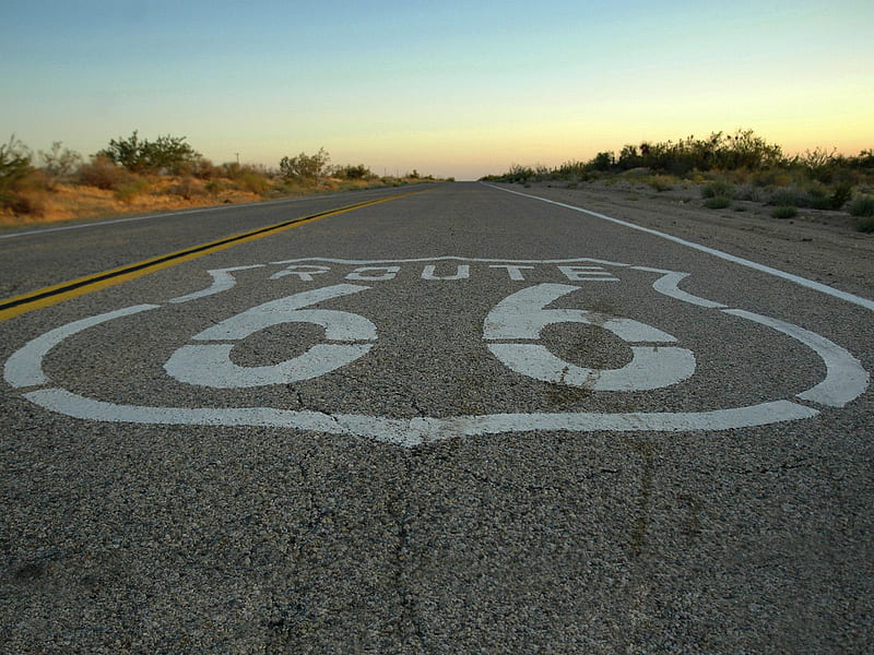 Route 66, marker, route, 66, road, HD wallpaper