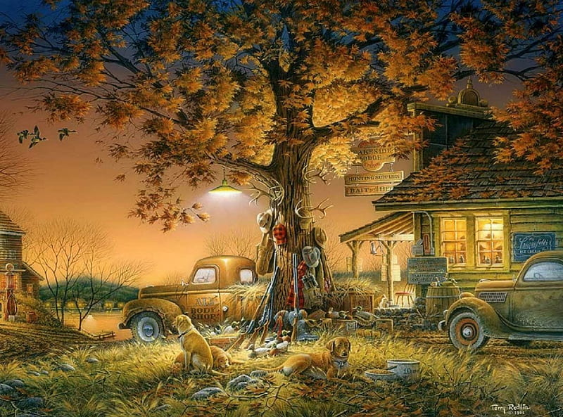 ★Twilight Time★, architecture, fall season, cottages, lanterns, autumn, lighting, old cars, love four seasons, attractions in dreams, creative pre-made, most ed, seasons, paintings, cats, animals, dogs, HD wallpaper