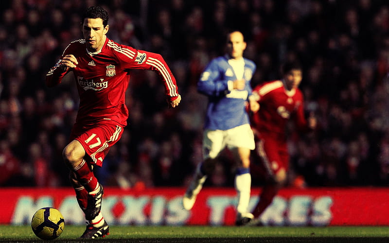 Maxi Rodriguez, football, Liverpool, Premier League, England, HD wallpaper