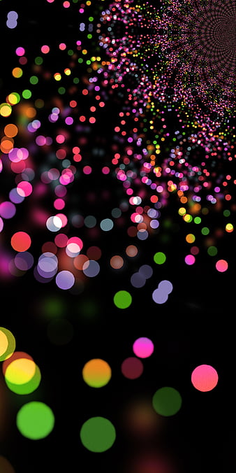 Glitter falling, beauty, colorful, pretty, rainbow, HD phone wallpaper