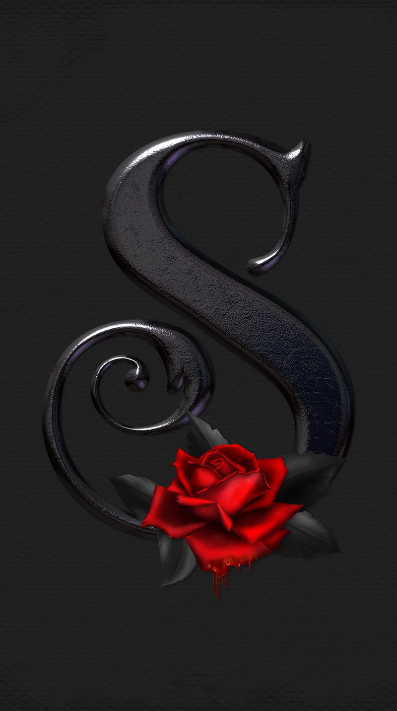 Letter S Rose, HD phone wallpaper