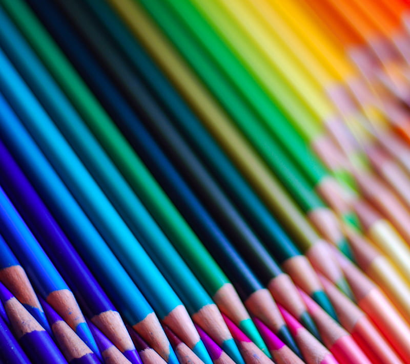 Pencils Composition abstract, bonito, colourful, HD wallpaper