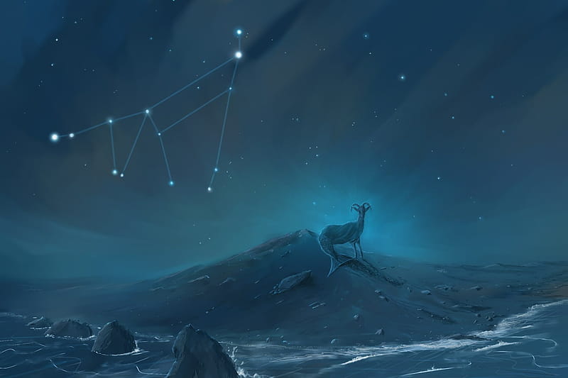 ArtStation - Capricorn Constellation Painting (Zodiac Set), HD wallpaper