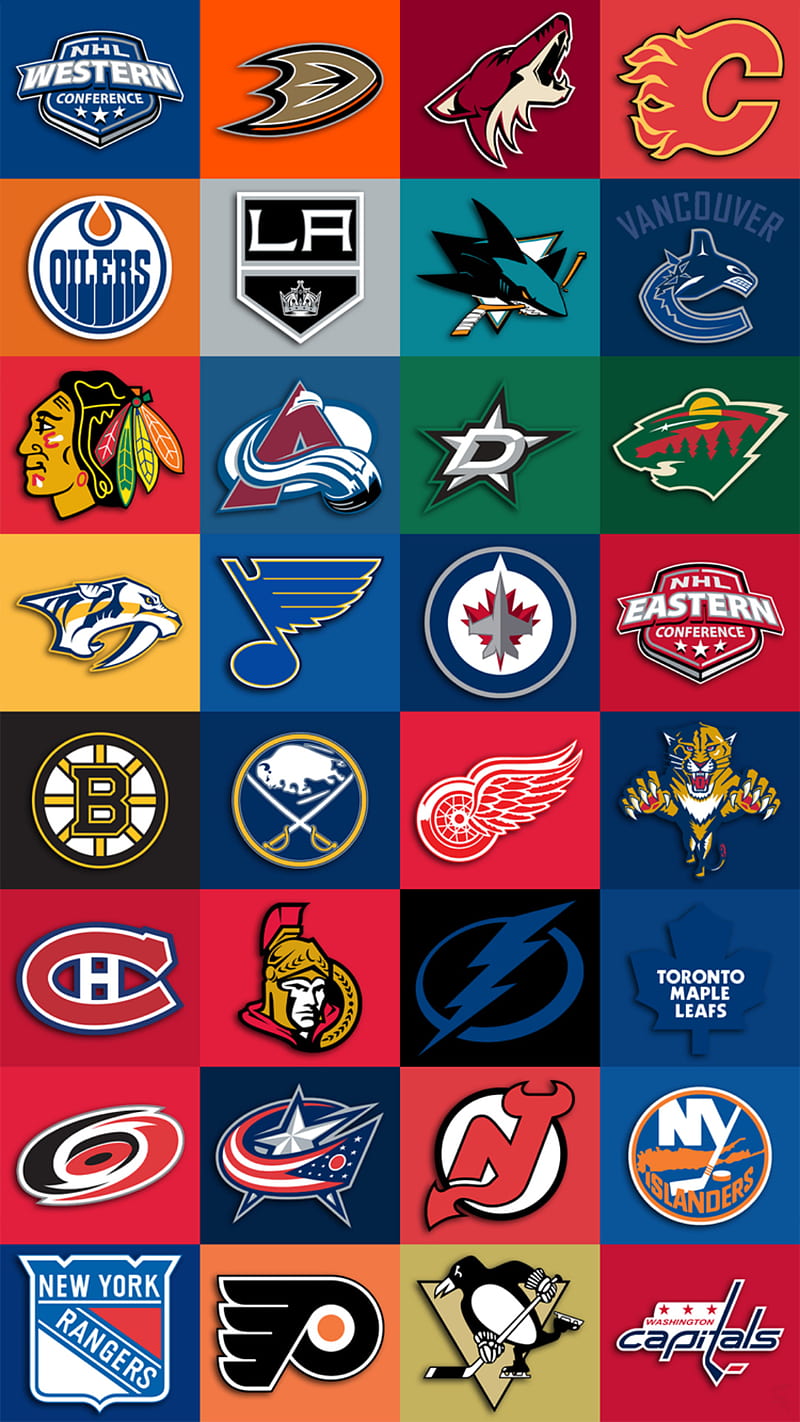 NHL team collage, hockey, nhl, teams, HD phone wallpaper