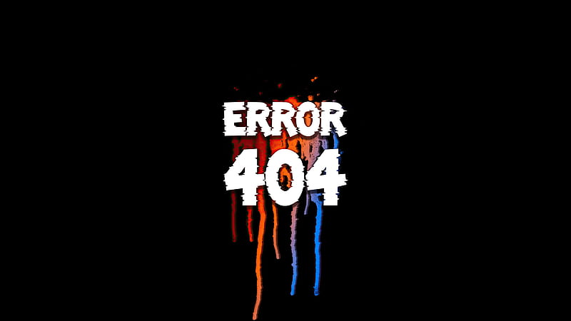 Error 404 Page, typography, dark, black, HD wallpaper