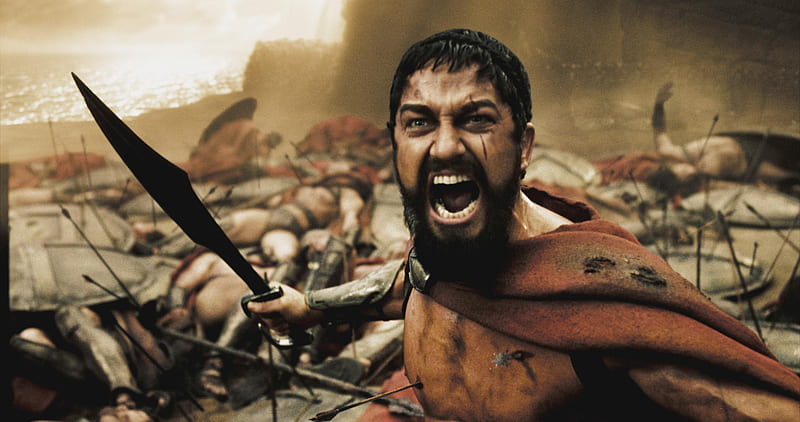 300 Wounded Leonidas (XXL), wounded leonidas, dual monitor, wounded, xxl, dual screen, 300, leonidas, HD wallpaper