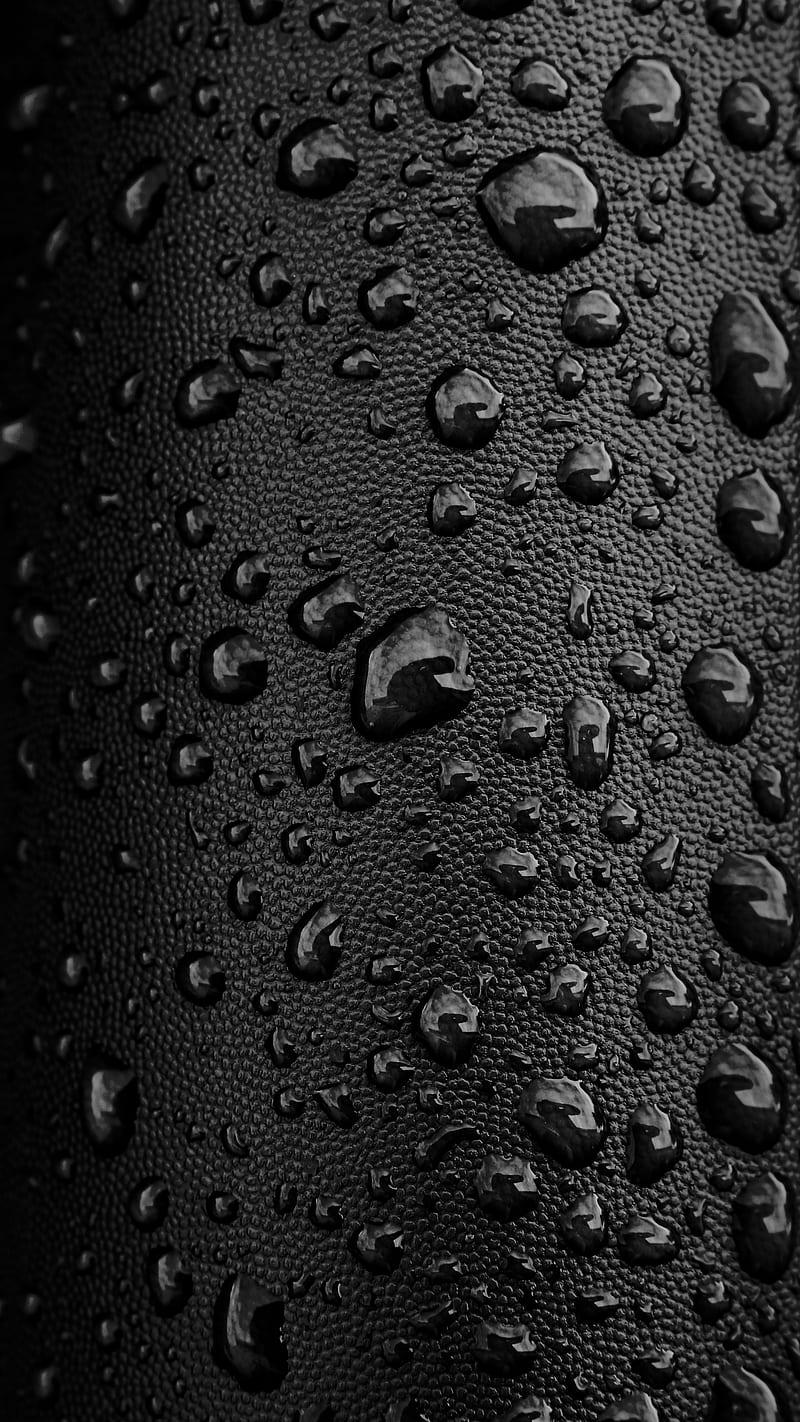 Black Rain, black, crisp, dark, droplets, drops rain, simple, texture, water, HD phone wallpaper